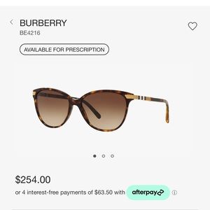 Burberry sunglasses BE4216 like new